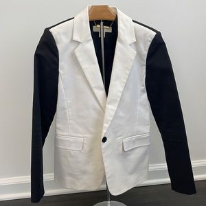 Black and white blazer